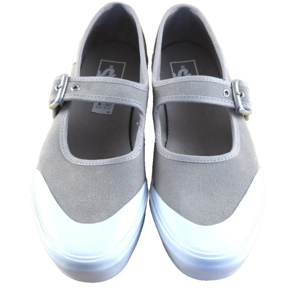 Vans Women's Mary Jane Suede Atmosphere Grey adjustable Sneakers Sizes NIB